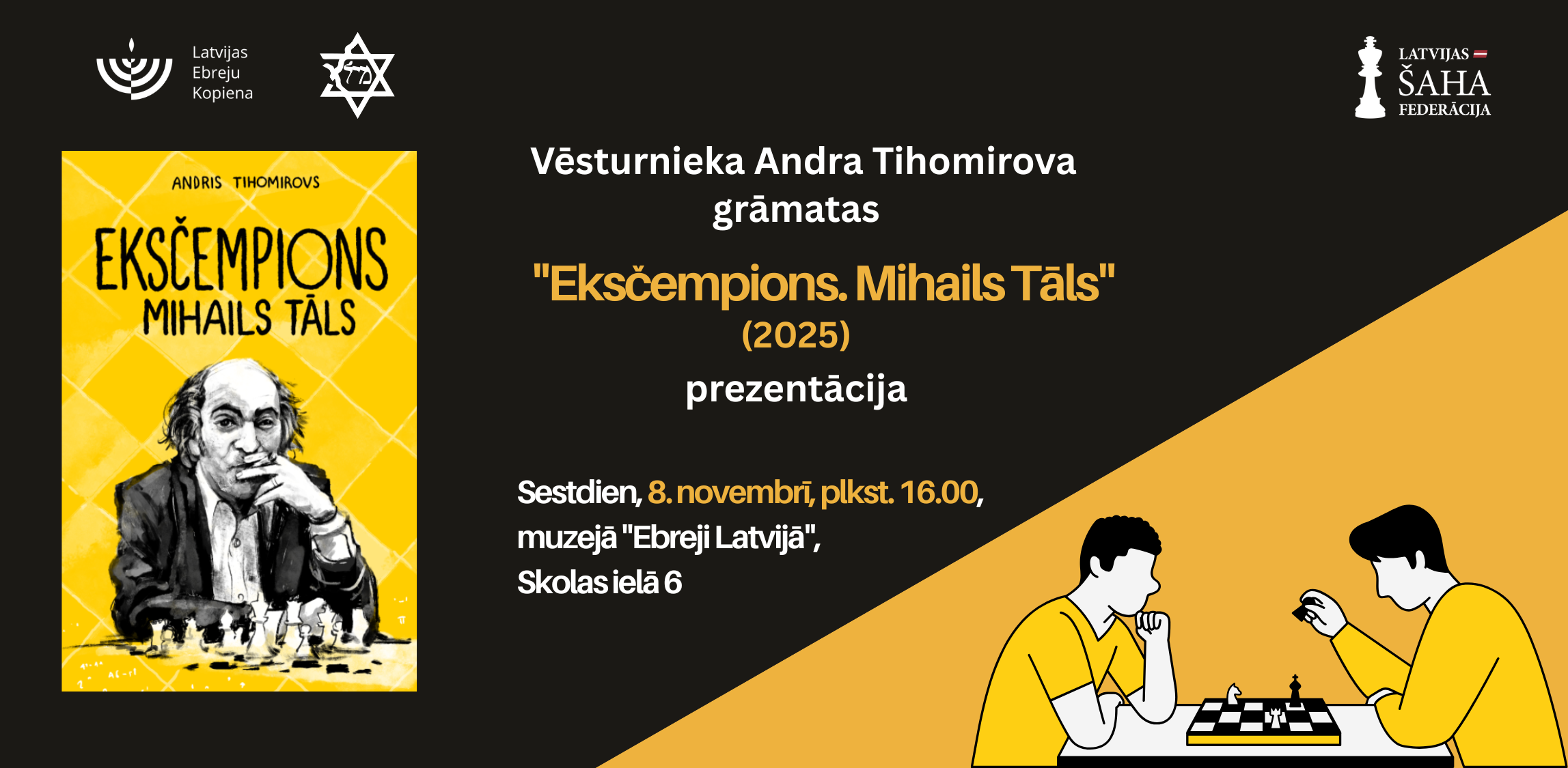 Presentation of the book “Ex-champion. Mikhail Tal” by Andris Tikhomirovs